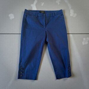 TALBOTS Navy Blue The Perfect Skimmer Crop Pants Size 6 Petite